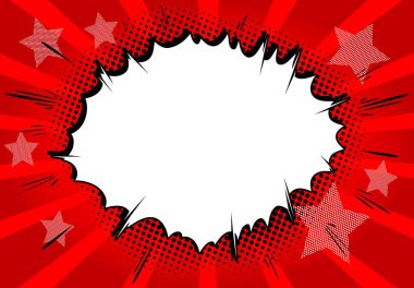 Vektör çizgi roman tarzı patlamalar arka plan resimli.