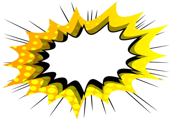 Büyük boş patlama baloncuğu, pop sanat klasiği arka planı olan vektör resimli retro çizgi roman arkaplanı.