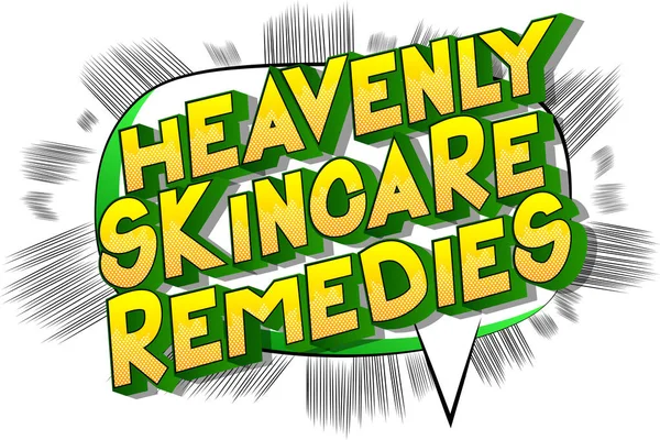 Hemelse Skincare Remedies Vector Geïllustreerd Comic Book Stijl Zinsdeel Abstracte — Stockvector