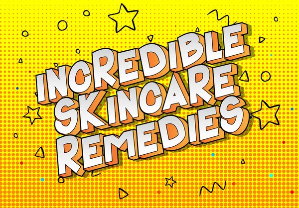 Ongelooflijke Skincare Remedies Vector Geïllustreerd Comic Book Stijl Zinsdeel Abstracte — Stockvector