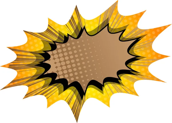 Vector Illustrierte Retro Comic Hintergrund Mit Großer Brauner Explosionsblase Hintergrund — Stockvektor
