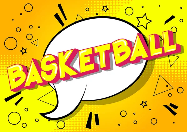 Basketball Vectorielle Illustrée Style Phrase Sur Fond Abstrait — Image vectorielle