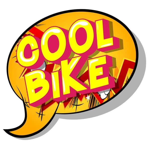 Cooles Fahrrad Vektor Illustrierte Phrase Comic Stil Auf Abstraktem Hintergrund — Stockvektor