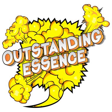 Üstün özü - vektör resimli çizgi roman tarzı ifade arka plan üzerinde.