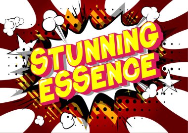 Çarpıcı özü - vektör resimli çizgi roman tarzı ifade arka plan üzerinde.