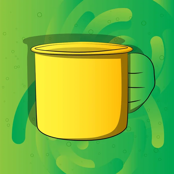 Main Dessin Animé Vectoriel Tenant Une Grande Tasse Main Illustrée — Image vectorielle