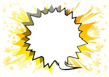 Vector illüstrasyon retro çizgi roman arka planı büyük boş konuşma balonu, pop sanat klasiği arka planı.