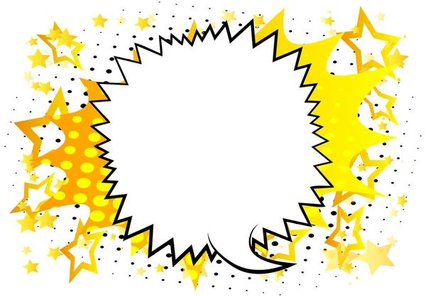 Vector Illustrierte Retro Comic Hintergrund Mit Großer Leerer Sprechblase Pop — Stockvektor