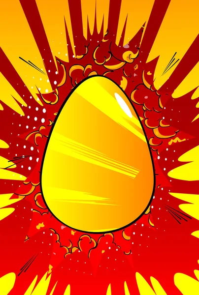 Cartone Animato Vettoriale Colorato Uovo Pasqua Illustrato Segno Festa Sfondo — Vettoriale Stock