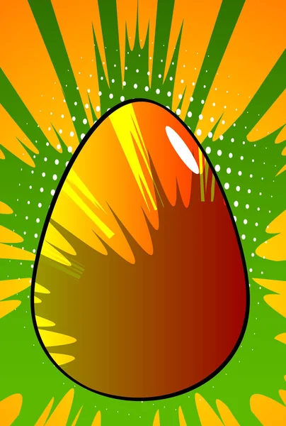 Vector Dibujos Animados Color Huevo Pascua Signo Vacaciones Ilustrado Fondo — Archivo Imágenes Vectoriales