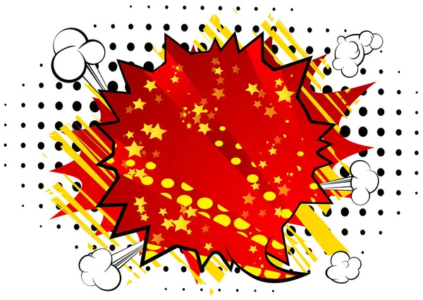 Векторные Иллюстрированные Ретро Комиксы Фон Большой Красочной Речи Пузырь Поп — стоковый вектор