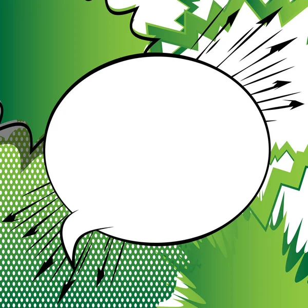 Vector Illustrierte Retro Comic Hintergrund Mit Großer Leerer Sprechblase Pop — Stockvektor