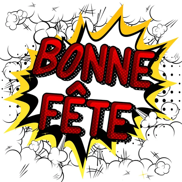 Bonne Fete Have Good Celebration French Happy Birthday Canada Vektor — Stock Vector