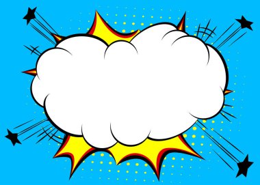 Çizgi film tasarımı renkli arka plan. Çizgi roman arkaplan çizimi. Vektör çizgi roman duvar kağıdı.