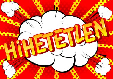 Macarca 'da inanılmazdı. Çizgi roman tarzı yabancı dil çizgi film kelimeleri.