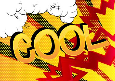 Güzel - Soyut arkaplanda çizgi roman tarzı kelimeler.