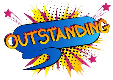 Olağanüstü - Soyut arkaplanda çizgi roman tarzı sözcükler.