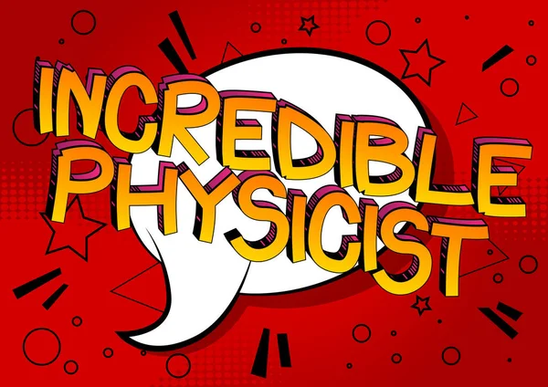 수없을 정도의 물리학자 만화책 만화책 단어들 — 스톡 벡터