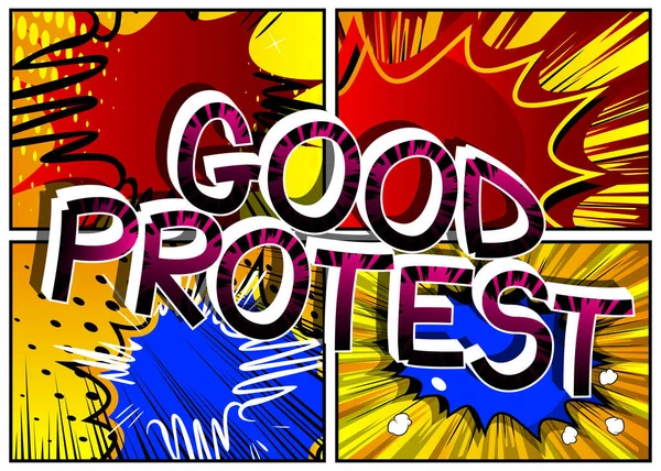 良い抗議漫画の本のスタイル漫画の言葉抽象漫画の背景 — ストックベクタ
