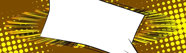Stripboek Stijl Abstracte Banner Met Lege Spraakzeepbel Cartoon Ontwerp Gekleurde — Stockvector