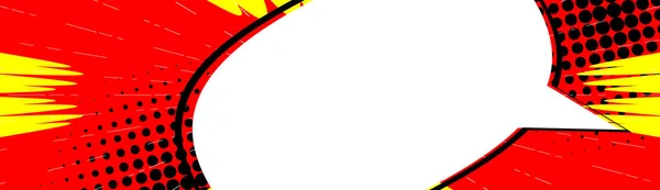 Абстрактный Баннер Стиле Комикса Пустой Речевой Пузырь Мультфильм Дизайн Цветная — стоковый вектор