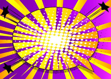 Çizgi film tasarımı renkli arkaplan renkli konuşma balonu. Çizgi roman illüstrasyonu. Vektör çizgi romanı arkaplanı.