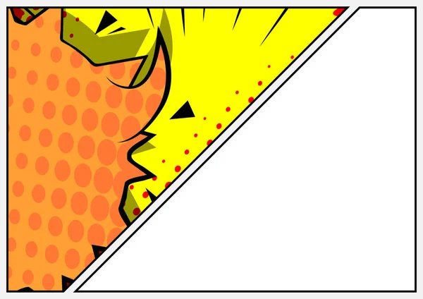 Ilustracja Strony Komiksu Półstronicowymi Kolorowymi Elementami Graficznymi Kreskówka Projekt Kolorowe — Wektor stockowy