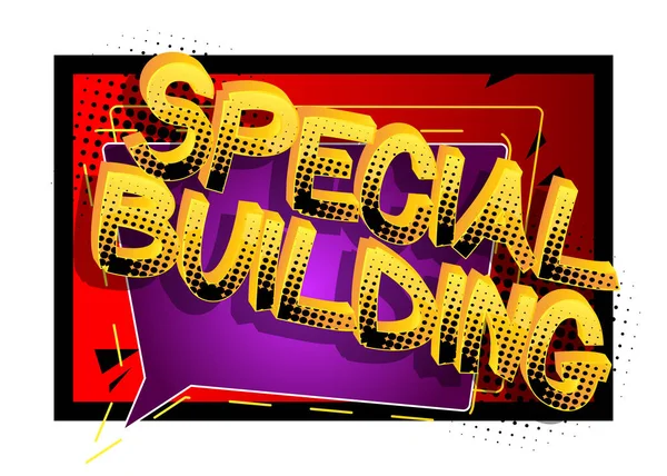 Special Building Comic Serietidning Stil Tecknad Ord Abstrakta Serier Bakgrund — Stock vektor