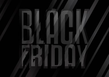 Kara Cuma posteri. Vektör resimli soyut modern premium minimal tarzı. Moda satışı sosyal medya post tasarımı.