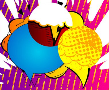 Çizgi film tasarımı renkli arka plan. Çizgi roman illüstrasyonu. Vektör çizgi romanı arkaplanı.