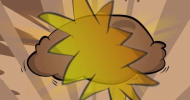 Çizgi film stok videosu. Retro karikatür tarzı arka plan. Pop sanat çizgi roman tanıtımı. Hareket posteri. 4k animasyon hareketi, değişen duvar kağıdı.