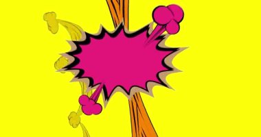 Çizgi film arkaplan animasyonu, çizgi roman arka plan videosu. Retro çizgi roman pop sanat tasarımı.