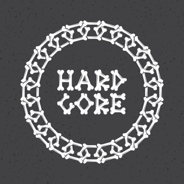 kemik zincir çerçeve, kemikleri sert çekirdekli metinden