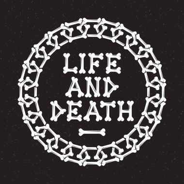 Resimde yaşam ve ölüm zinciri kemik