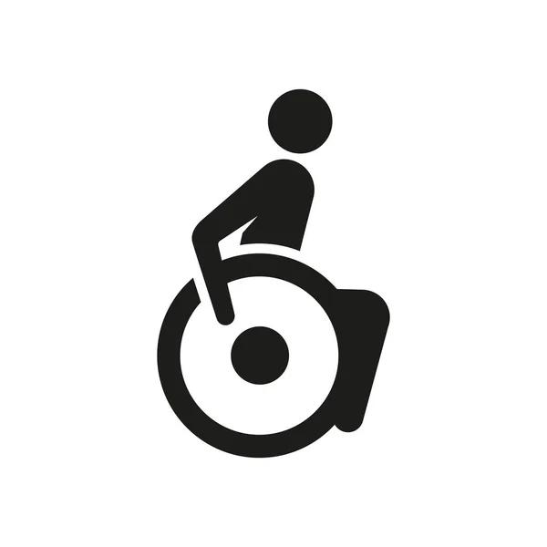 bir tekerlekli sandalye, bir işaret olarak bir m atama için bir kişi oturum