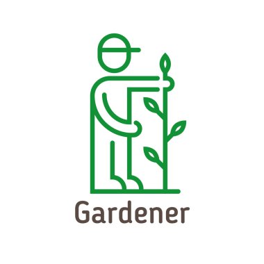 resimde bahçıvan bitkiler için bakım tarzında bir işaret 