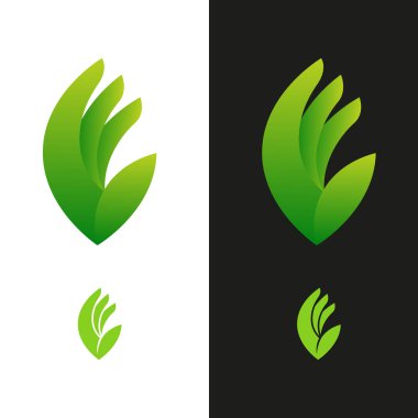 Bir insan eli ya da avuç içi işareti ağaç yaprak