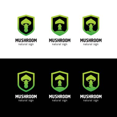 modern bir tarzda illüstrasyon mantar