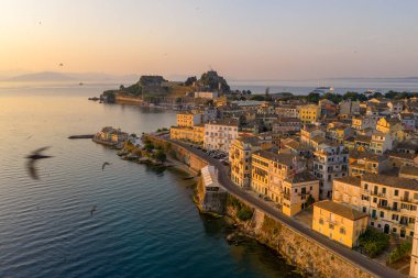 Golden Hour Over Corfu Old Town and the Old Fortress