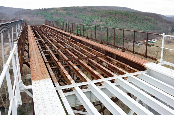 Puente Hierro Espera Renovación Puente Acero Viejo Sin Construir — Foto de Stock