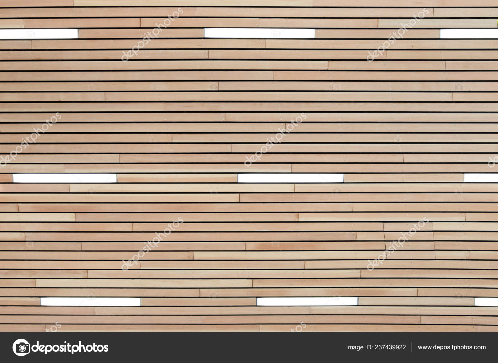 Architectural Light Wood Ceiling Integrated Light Panels