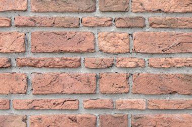 Detay kırmızı rustik tuğla duvar