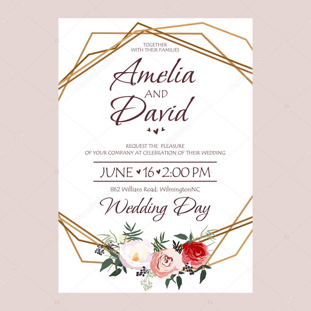 Succulent wedding invitation printable | Wedding Invitation, floral