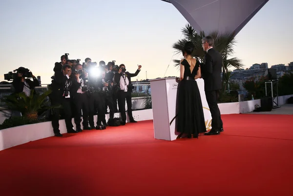 Atmosfer Menghadiri Pemotretan Pemenang Palme Selama Festival Film Cannes Palais — Stok Foto