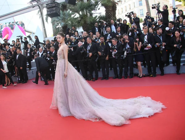 Guan Xiaoton Attends Screening Ash Purest White Jiang 71St Cannes — Stock Photo, Image