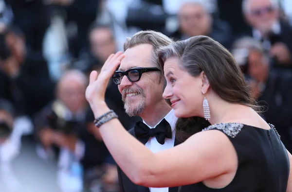 Gary Oldman Gisele Schmidt Participam Exibição Capharnaum Durante 71St Anual — Fotografia de Stock