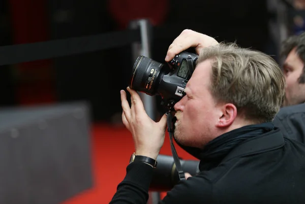 Fotografen Houdingen Foto Happy Prince Bellen Tijdens 68E Berlinale Internationale — Stockfoto