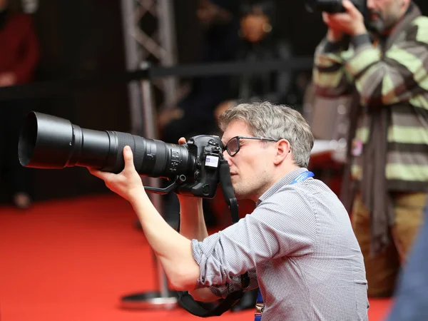Fotós Részt Venni Edit Sajtótájékoztató Során Berlinale Nemzetközi Film Festival — Stock Fotó