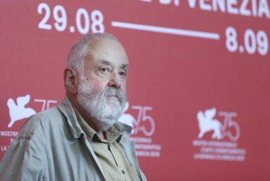 Mike Leigh 75 Venedik Film Festivali sırasında Sala Casino üzerinde 1 Eylül 2018 Venedik, İtalya 'Peterloo' photocall katılır.