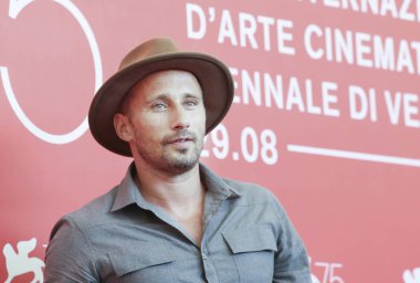 Matthias Schoenaerts 75 Venedik Film Festivali sırasında Sala Casino üzerinde 1 Eylül 2018 Venedik, İtalya 'Kardeşler Ennemis (yakın düşmanları)' photocall katılır. 